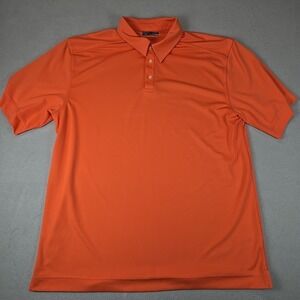 Callaway‎ Men's XXL Orange Button Up Polo  Short Sleeve